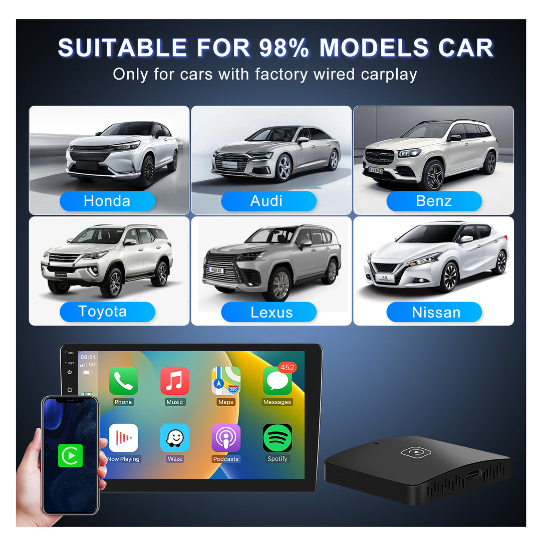 Podofo Carplay Dongle Android Auto AI Box Wireless Android Auto Adapte –  PODOFO