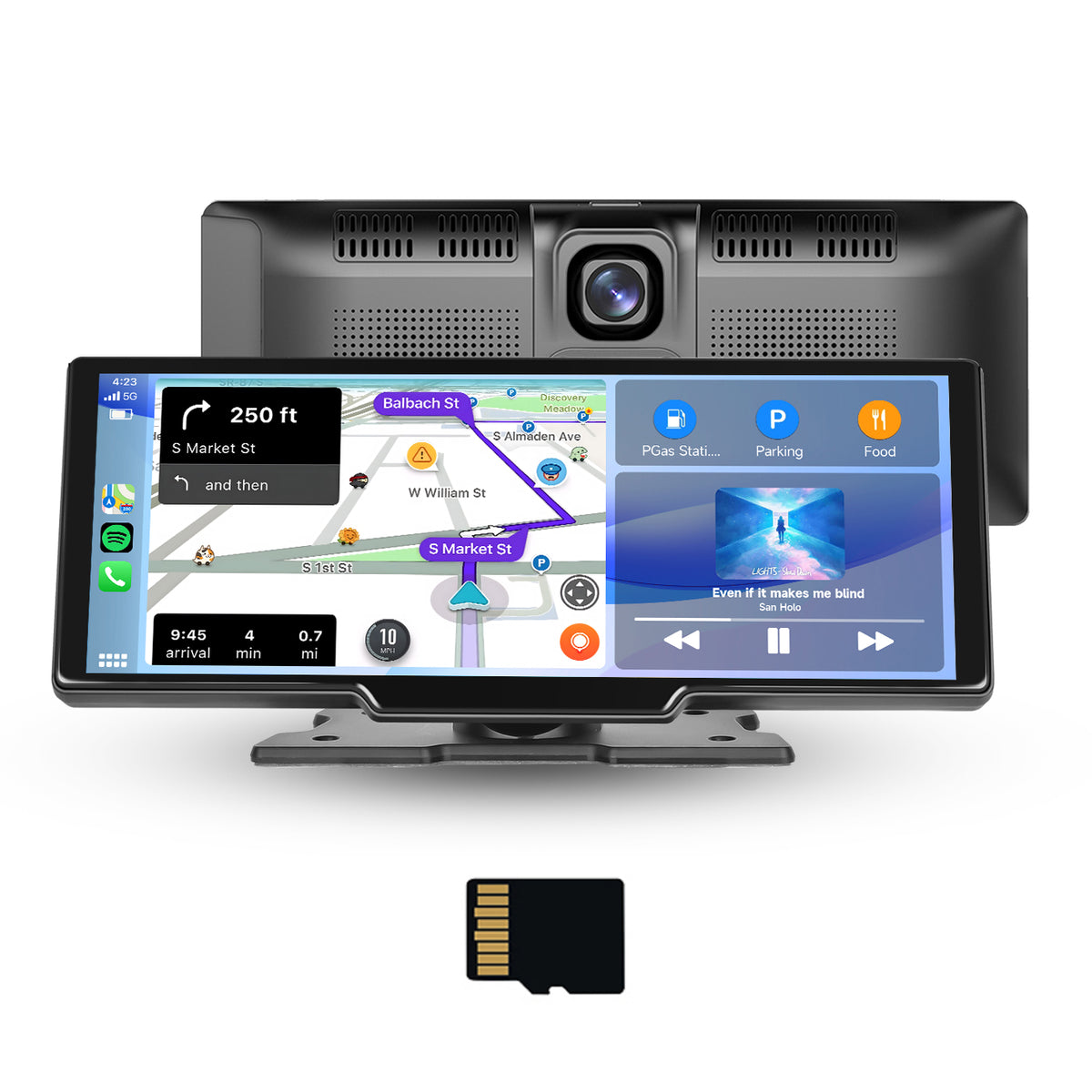 PODOFO Portable 9.3 Wireless Carplay Screen & Android Auto