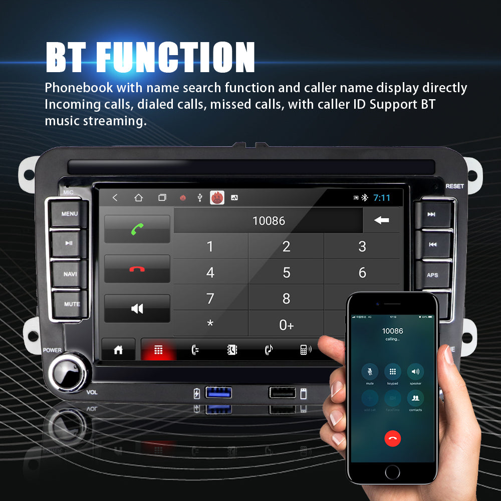 Cheap Podofo Android 10 Car Radio Car Autoradio 7 inch Touch Screen Car  Radio Multimedia Player GPS navigation for VW Skoda SEAT golf 5 golf 6 T5
